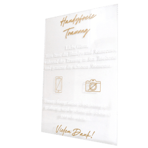 Schild "Handyfreie Trauung"