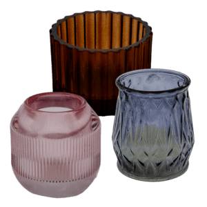 Teelichtglas in verschiedenen Farben
