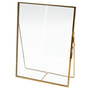 Tischnummer Aufsteller Klar mit Goldrand