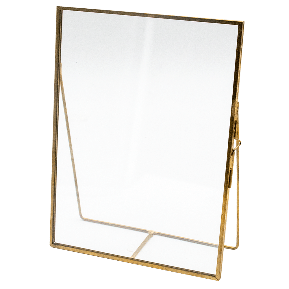 Tischnummer Aufsteller Klar mit Goldrand